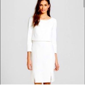 Trina Turk white popover dress